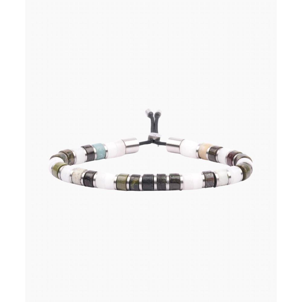NEW PIG & HEN men's brontide 6mm adjustable so bracelet in kyoto/ silver